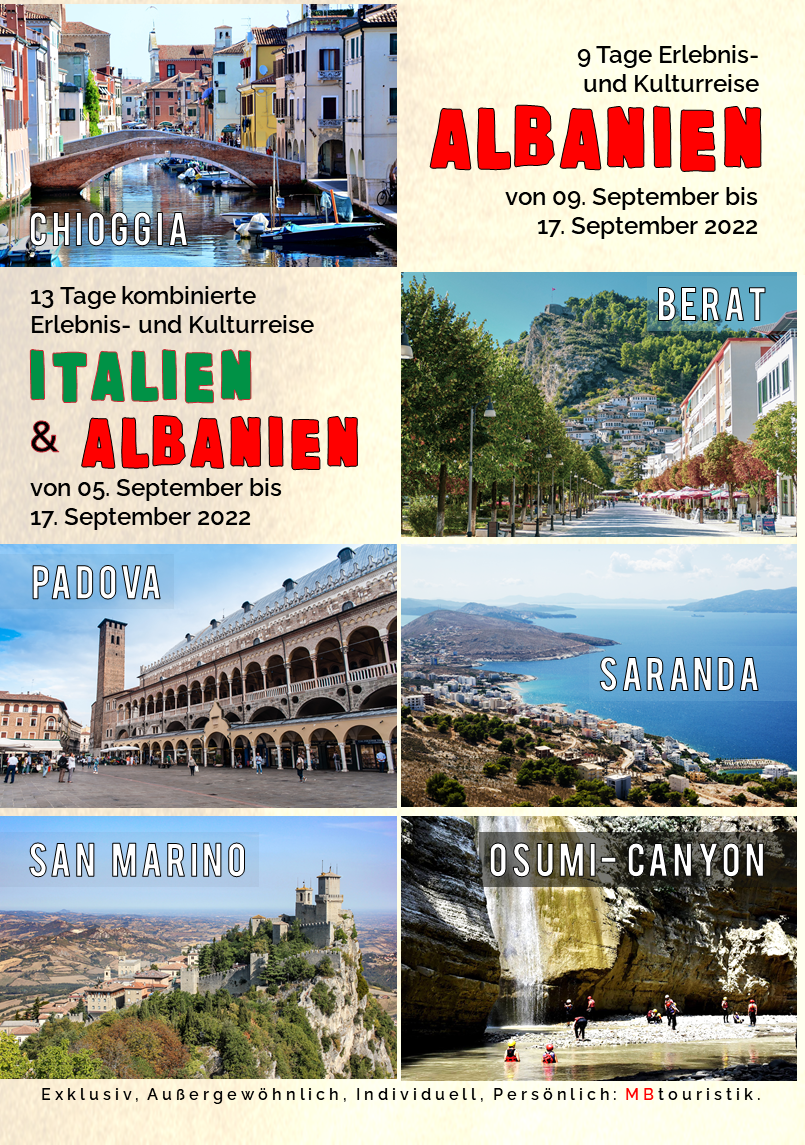 Reiseprospekt Italien, Albanien & Griechenland 2022